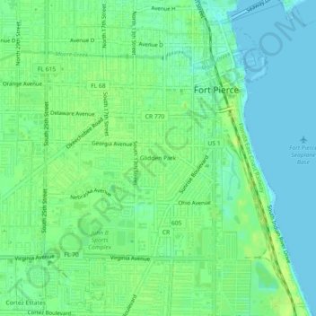 Glidden Park topographic map, elevation, terrain