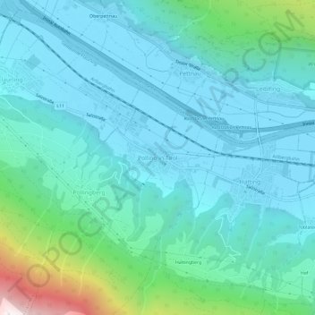 Polling in Tirol topographic map, elevation, terrain