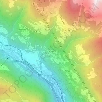 Figgione topographic map, elevation, terrain