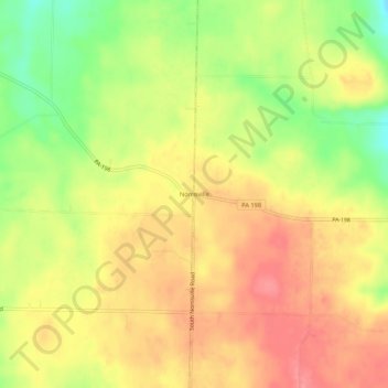 Norrisville topographic map, elevation, terrain