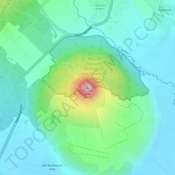 Musuan Peak topographic map, elevation, terrain