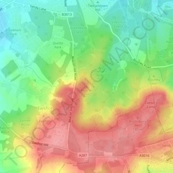 Beacon Hill topographic map, elevation, terrain