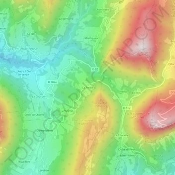 La Frette topographic map, elevation, terrain