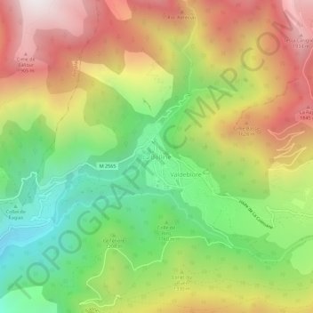La Bolline topographic map, elevation, terrain