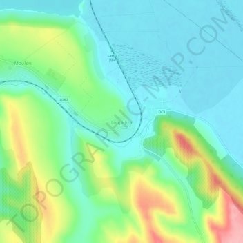Larga-Jijia topographic map, elevation, terrain