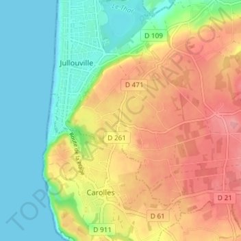 Groussey topographic map, elevation, terrain