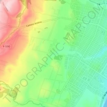 Monte Verde topographic map, elevation, terrain