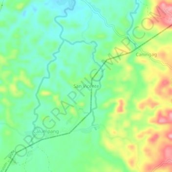 San Vicente topographic map, elevation, terrain