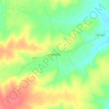 Cedar Valley topographic map, elevation, terrain