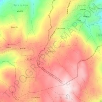 Porto Bom topographic map, elevation, terrain