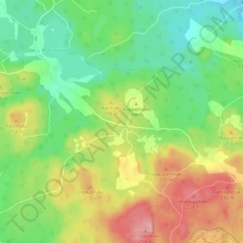 Moksi topographic map, elevation, terrain