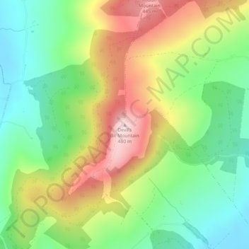Devil's Bit Mountain topographic map, elevation, terrain