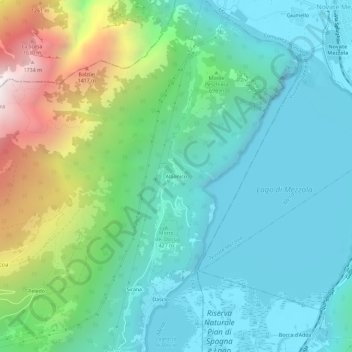 Albonico topographic map, elevation, terrain