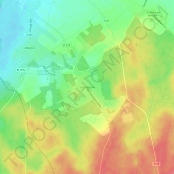 Loge Borgne topographic map, elevation, terrain