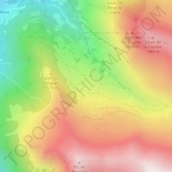 L'Estibe topographic map, elevation, terrain