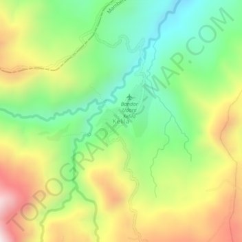 Kelila topographic map, elevation, terrain