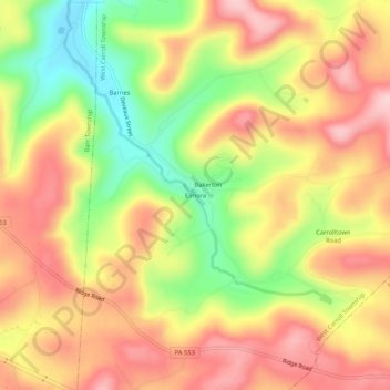 Elmora topographic map, elevation, terrain