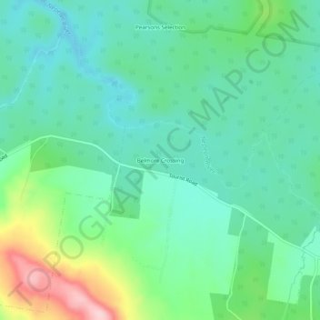 Belmore Crossing topographic map, elevation, terrain