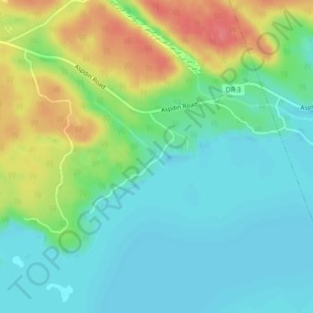 Tomelin Bluffs topographic map, elevation, terrain