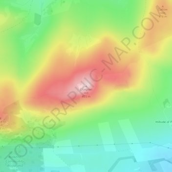 Craigowl Hill topographic map, elevation, terrain