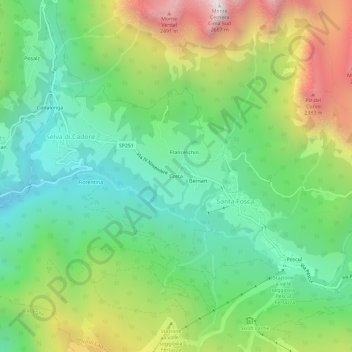 Costa topographic map, elevation, terrain