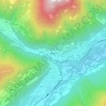 Magras topographic map, elevation, terrain
