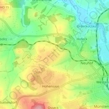 Vogelherd topographic map, elevation, terrain