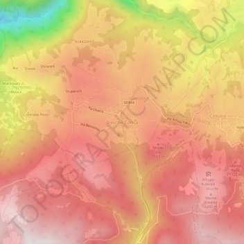 Tresché Conca topographic map, elevation, terrain