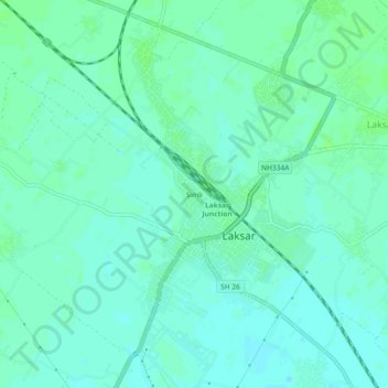 Simli topographic map, elevation, terrain