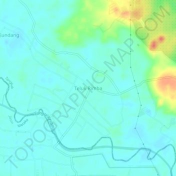 Teluk Rimba topographic map, elevation, terrain