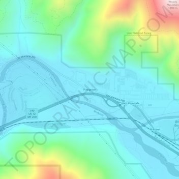 Pinegrove topographic map, elevation, terrain