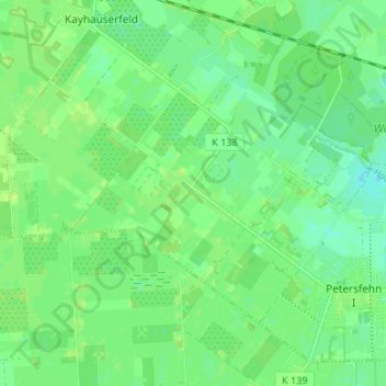 Petersfehn II topographic map, elevation, terrain