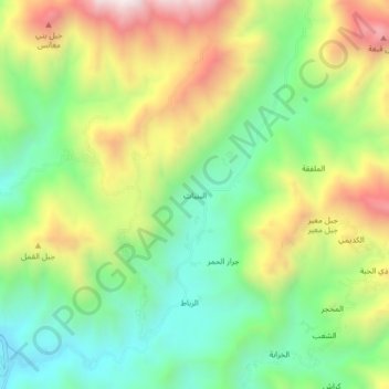 Al Bunayyat topographic map, elevation, terrain