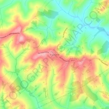 Acquasanta topographic map, elevation, terrain