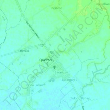 Dulong Bayan topographic map, elevation, terrain