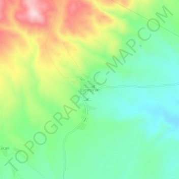 Eşmepınar topographic map, elevation, terrain