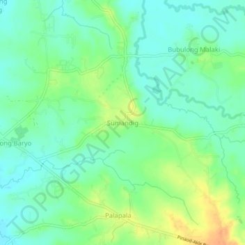 Sumandig topographic map, elevation, terrain