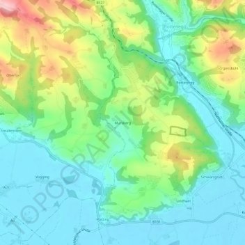 Mursberg topographic map, elevation, terrain