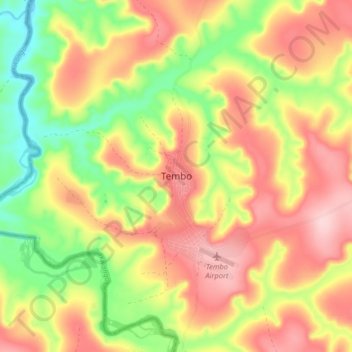 Tembo topographic map, elevation, terrain