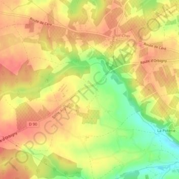 Les Arraches topographic map, elevation, terrain