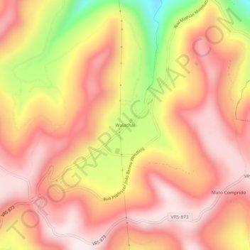Walachai topographic map, elevation, terrain