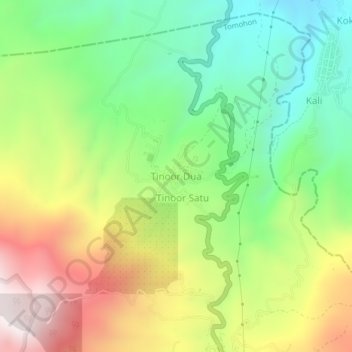Tinoor Dua topographic map, elevation, terrain