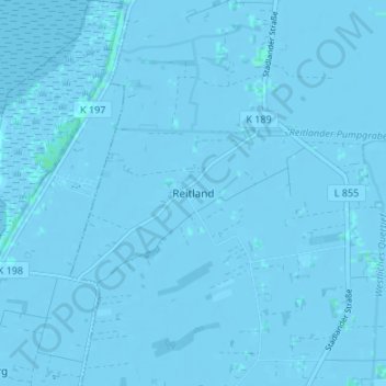 Reitland topographic map, elevation, terrain