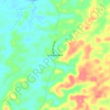 La Magdalena topographic map, elevation, terrain