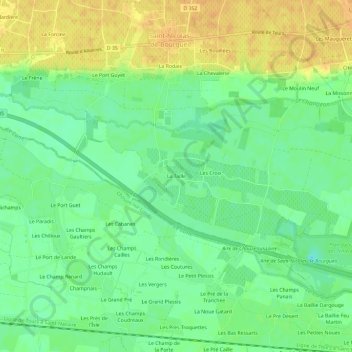 La Taille topographic map, elevation, terrain