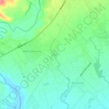 Palat topographic map, elevation, terrain