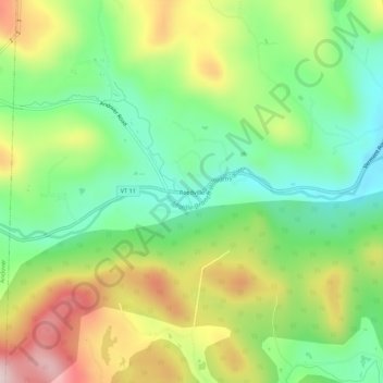 Reedville topographic map, elevation, terrain