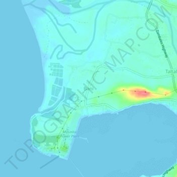 Bani topographic map, elevation, terrain