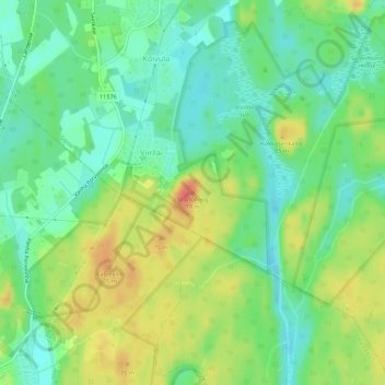 Brännberg topographic map, elevation, terrain