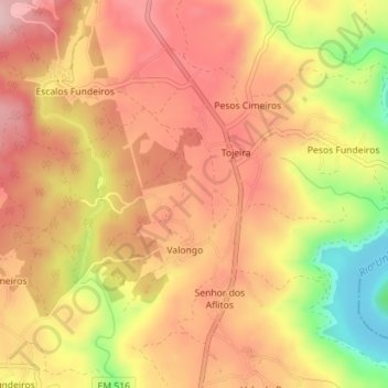 Revolta topographic map, elevation, terrain